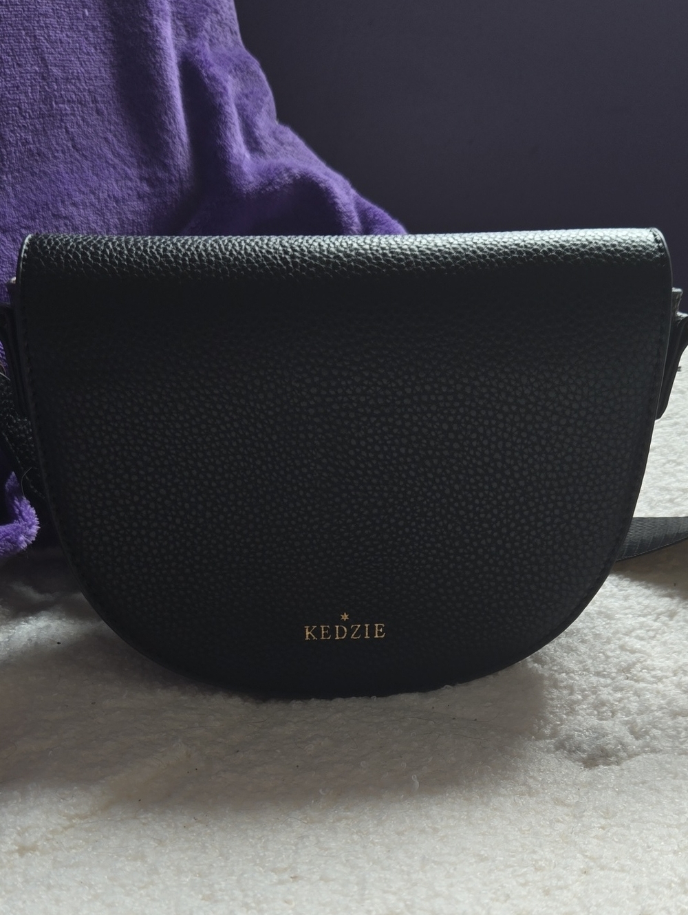 Kedzie Black Pebbled Leather Crossbody Bag